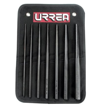 Urrea Punches and drift pins set of 7 pieces. 96A